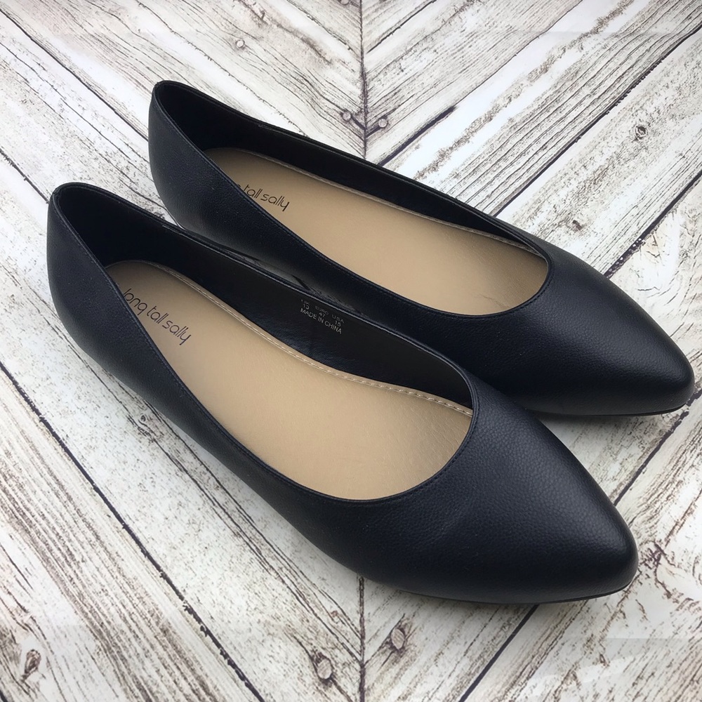 Long Tall Sally LTS Eden Almond Toe Ballerina Flat